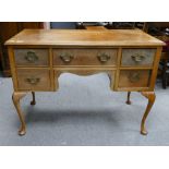 French Walnut 5 Drawer Ladies desks on Queen Anne legs