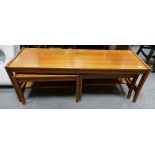 Mid Century coffee table with 2 smaller Teak tables (3)