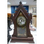 Early 20th Century American Gingerbread mantle clock