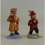 Royal Doulton Bunnykins figures Detective DB193 (UKI Ceramics) (with cert) and Fireman DB183