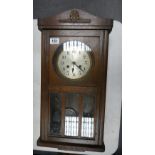 Edwardian Oak wall clock