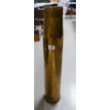 Very large brass artillery shell case