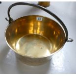 Large polished brass jam pan