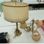 20th century table light with matching ceiling light and shades (2)