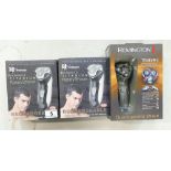 Three boxed pro series cordless razors