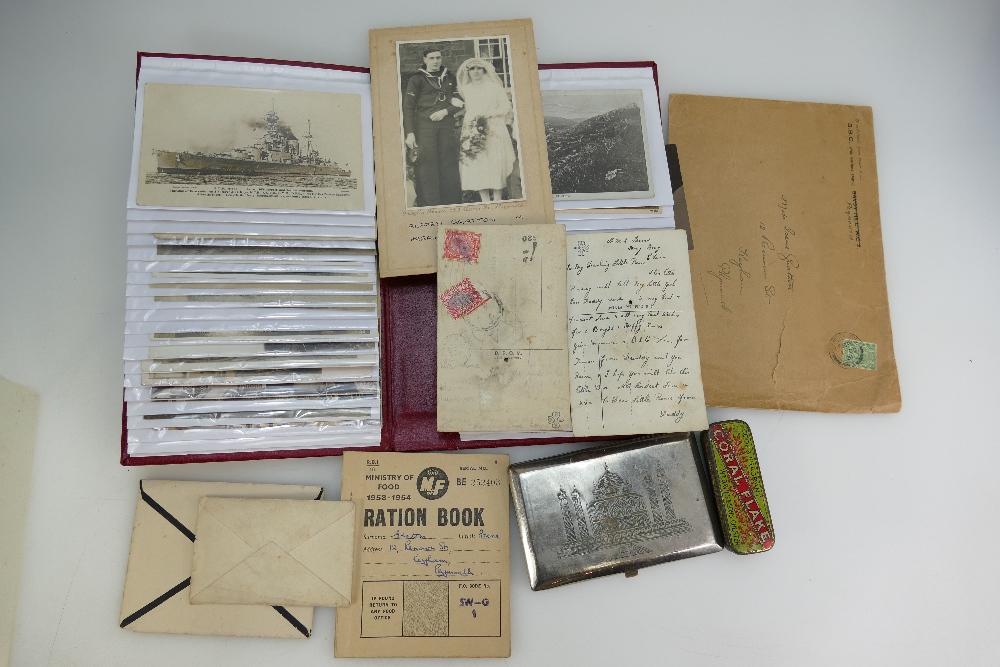 A collection of postcards and effects relating to Alfred Gratton who served in both WW1 and WW2