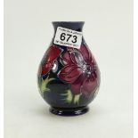 Moorcroft Anemone vase on blue ground height 16cm