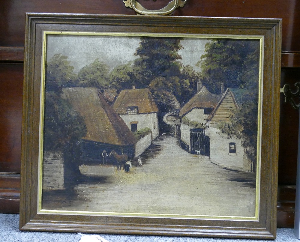 Unsigned small 19th Century oil on canva