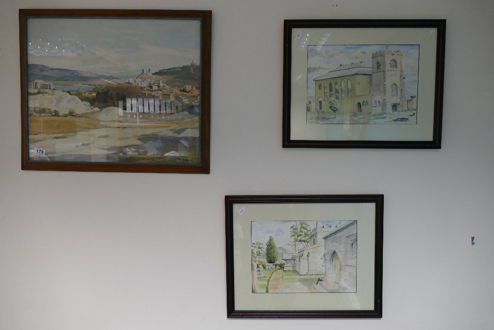 Two local artists watercolours Caverswal