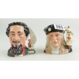 Royal Doulton large Character Jugs, Char