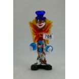 Small glass Italian clown, height 18cm