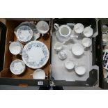 A collection of Royal Albert Silver Maple tea and dinner ware to include cups, saucers, side plates,