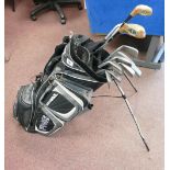 A collection of golf clubs to include Wilson 2 and 3 irons, along with Stag Vantage other irons in a