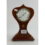 Inlaid Art Nouveau mantle clock by Porter of Wiggen.