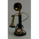 Early Bakelite candlestick telephone.