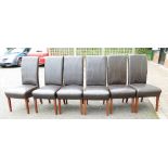 Set of six modern dining chairs. (6)
