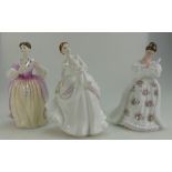 3 Royal Doulton lady figurers to include Carol HN2961, Summer Rose HN3309 and Elenaor HN3906 (3)
