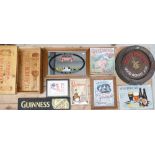 A mixed collection of pub related items to include Teachers Whisky presentation box,