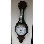 Dark oak cased barometer