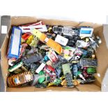 A large collection of die cast toy cars to include Matchbox, Corgi, Lesney and others.