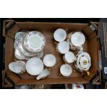 A mixed collection of tea ware to include early Wedgwood hand painted part tea set together with