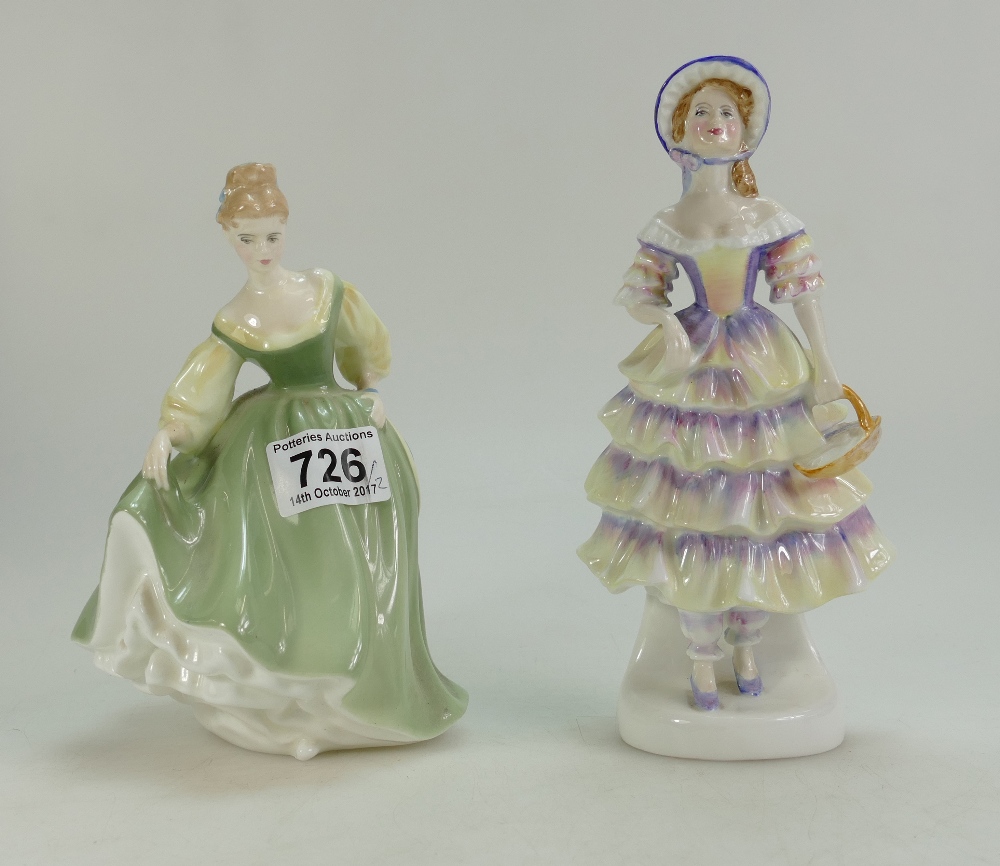 Royal Doulton Lady Figures Meg HN2743 and Fair Lady HN2193 (2)