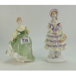 Royal Doulton Lady Figures Meg HN2743 and Fair Lady HN2193 (2)