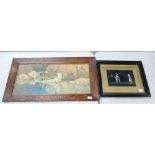 Two framed pictures including a Dutch scene by W. Jones (c.1921) and a Native American print by