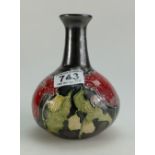 Lise B Moorcroft Studio Pottery vase decorated with poppies. Height 15cm.