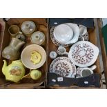 A mixed collection of Ironstone ware to include Hardy Amies Lygon patterned dinner ware, Shorter