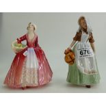 Royal Doulton figures The Milk Maid HN2057 and Janet HN1537 (2)