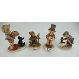 Hummel Goebel figurines made in Germany, (4)