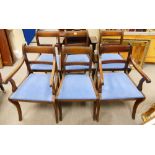 Set of Six Mahogany dining chairs including two carvers.