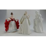 3 Royal Doulton lady figures Bride HN2873,