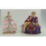 Royal Doulton figures Flower Sellers Children HN1342 (couple small hairline cracks to base and chips