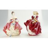 Royal Doulton lady figures Top O the Hill HN1834 and Southern Belle HN229(2)