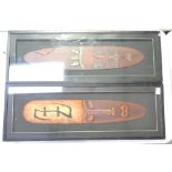 Pair of large framed Ethnic masks.