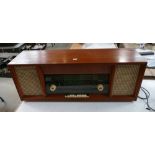 Large mid century Huldra tea cased tuner/amplifier.