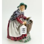 Royal Doulton prototype figure of Old Meg, factory painted colour way and glazed, original version