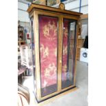 Large Italian style display cabinet with 2 glazed doors and sides,