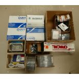 A mixed collection of electrical trade items to include a SMSCOM all-in-one switch box,