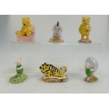 Royal Doulton Winnie the Pooh figure Eeyore's Birthday, Winnie in the Arm Chair, Pooh & Candle,