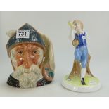 Royal Doulton Large Character Jug Don Quixote D6455 together with similar nursery rhyme figure
