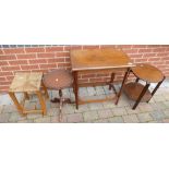 An assortment of small furniture items to include Regency style occasional table, 1930s side