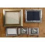 A collection of silver plated picture frames (5)