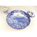 Wood & Sons blue & white pottery charger