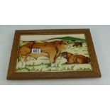 Moorcroft Limousin Bulls plaque from the