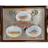 Vintage advertising mirrors for Burton On Trent and Talisman Liqueur ,