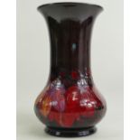 William Moorcroft large Leaf and Berry vase with deep Flambe glaze,