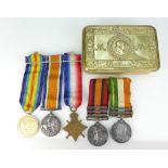 A group of medals awarded to 11584 Pte G Collins.